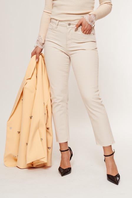 Hlače Jeans Natural Cropped