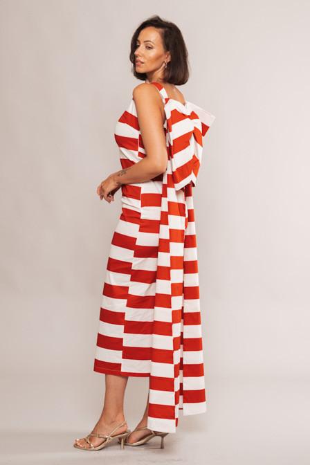 Obleka Bow with Stripes